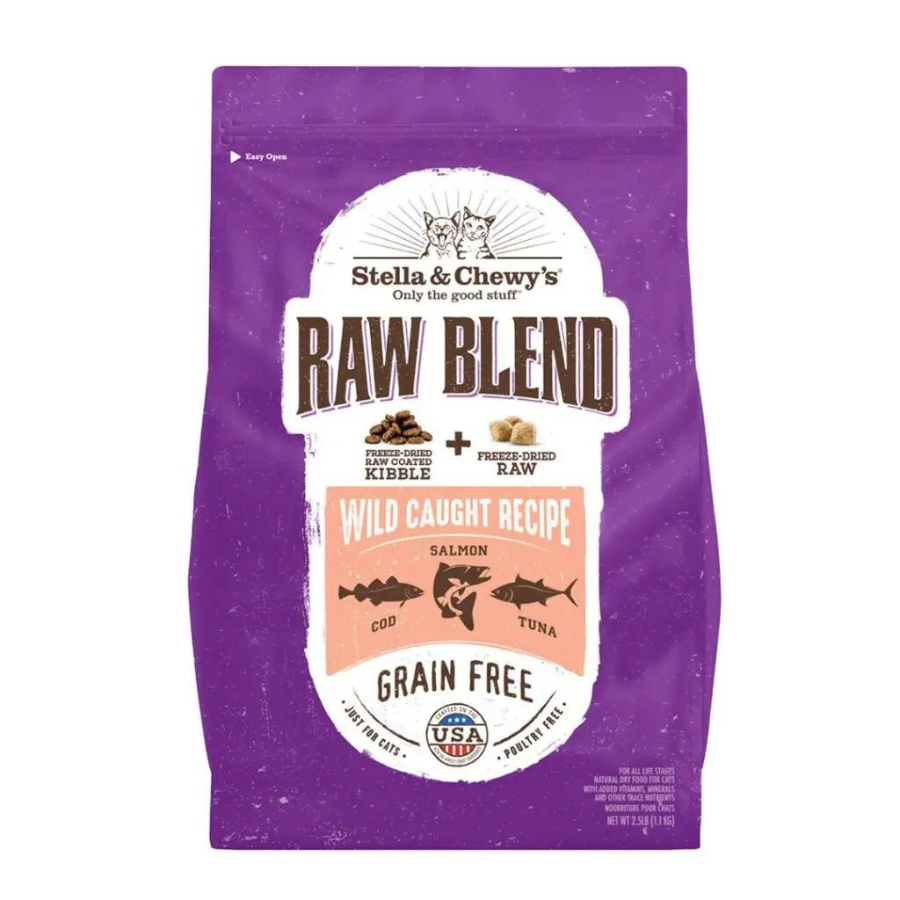 Stella & Chewy's Raw Blend Kibble Wild-Caught Recipe Cat Food - Mutts & Co.