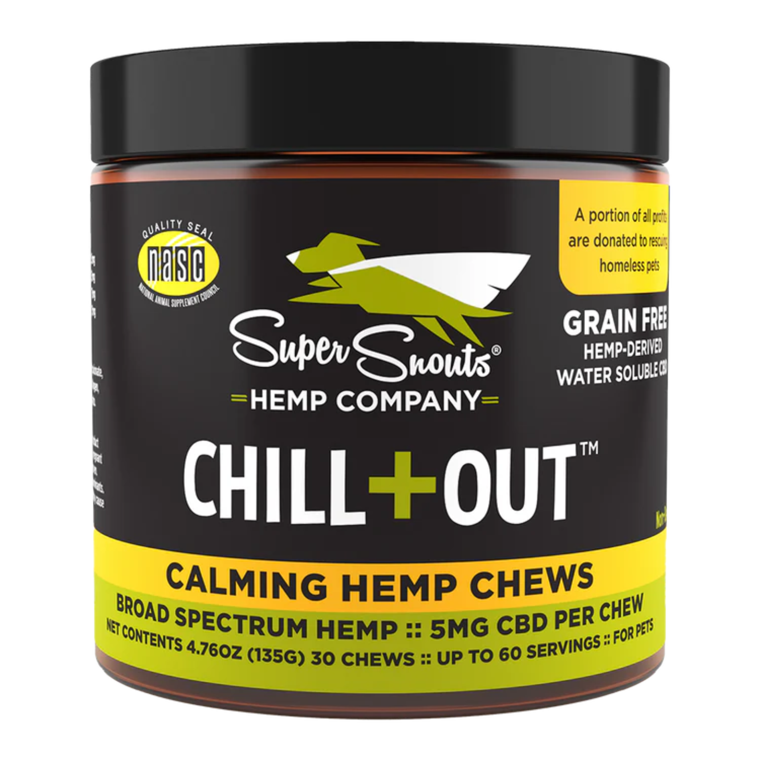 Super Snouts Grain-Free Chill Out Broad Spectrum Calming Hemp Chews