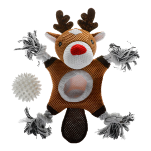 Territory Mesh Reindeer 2-in-1 Holiday Dog Toy Medium