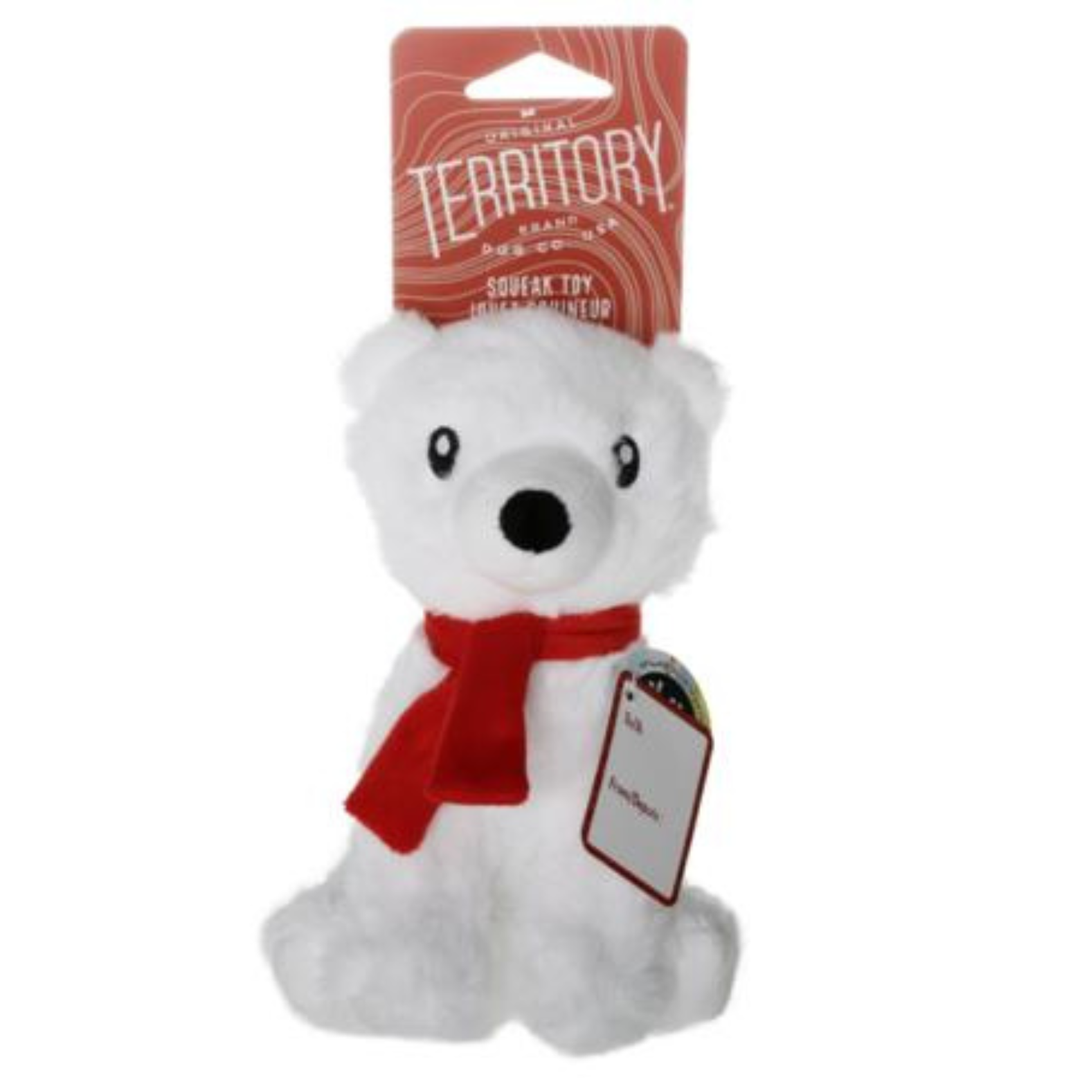 Territory Polar Bear Plush Squeaker Dog Toy Medium