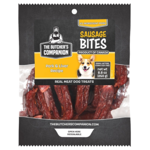 The Butcher's Companion Pork & Liver Sausage Bites Dog Treat 8.8 oz - Mutts & Co.