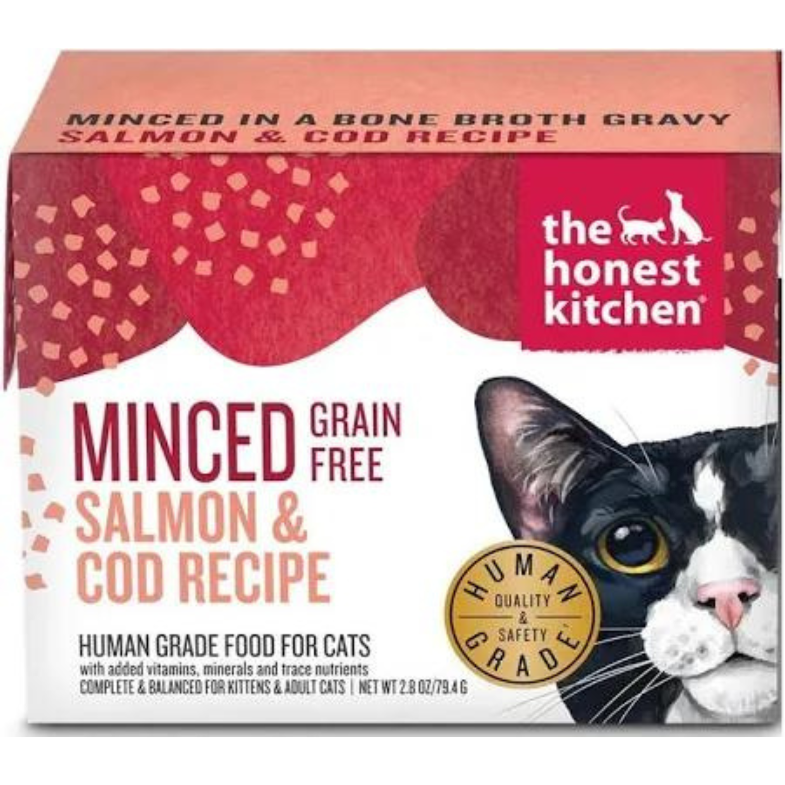 The Honest Kitchen Grain-Free Minced Salmon and Cod in Fish Broth Gravy 2.8 oz