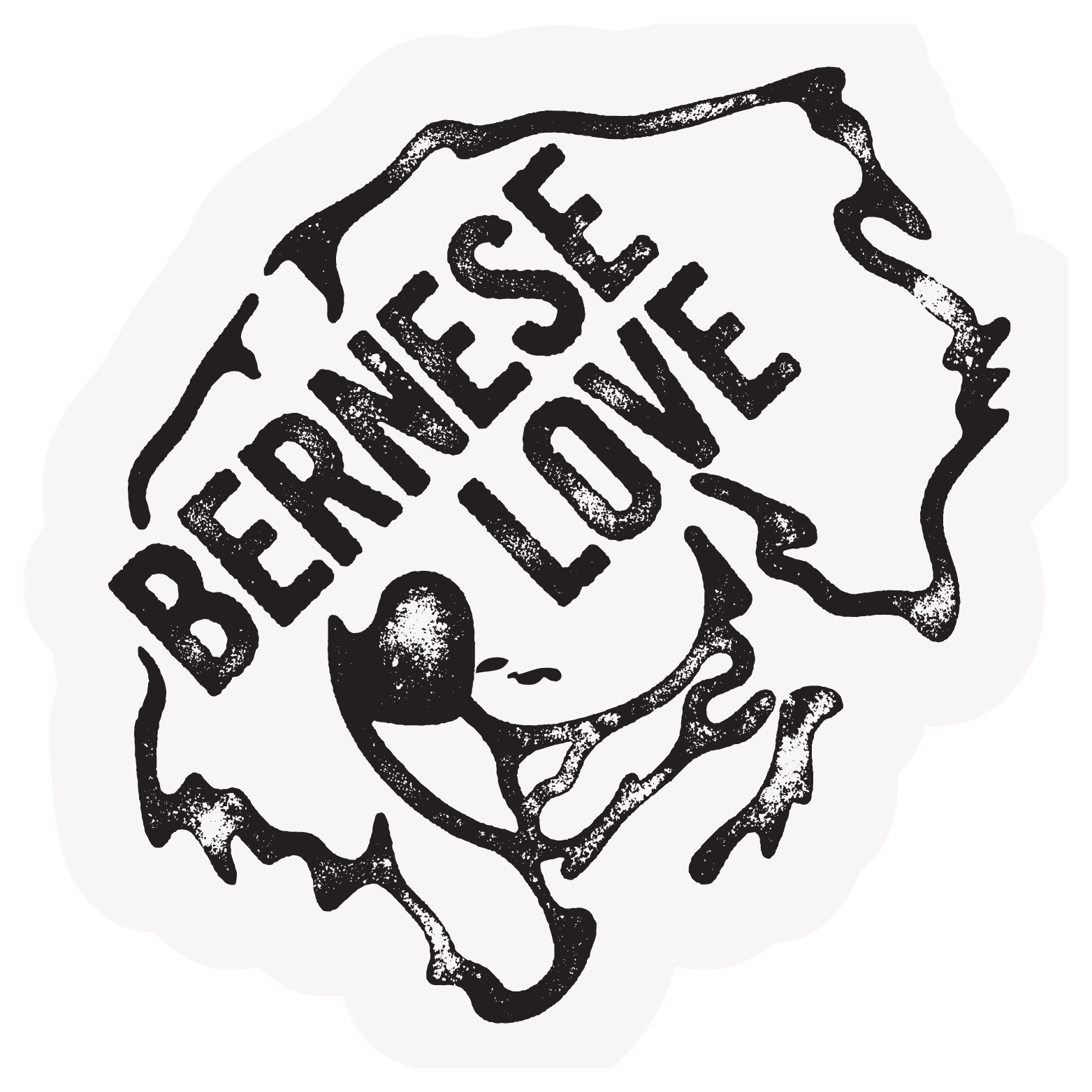 The Pet Foundry Bernese Love Vinyl Sticker