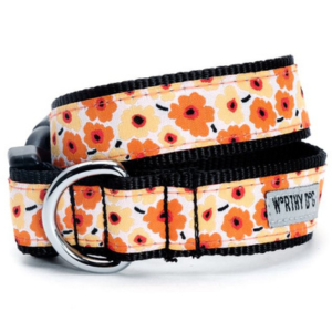 The Worthy Dog Fleurs Yellow Dog Collar - Mutts & Co.