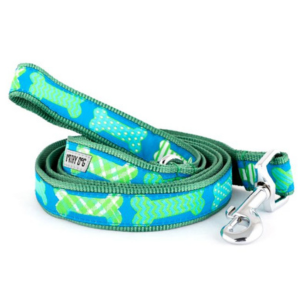 The Worthy Dog Preppy Bones Blue Dog Lead - Mutts & Co.