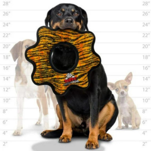 VIP Tuffy's Mega Gear Ring Dog Toy, Tiger - Mutts & Co.