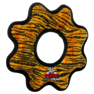 VIP Tuffy's Mega Gear Ring Dog Toy, Tiger - Mutts & Co.