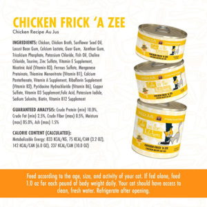 Weruva Cats in the Kitchen Chicken Frick 'A Zee Chicken Recipe Au Jus Canned Cat Food - Mutts & Co.