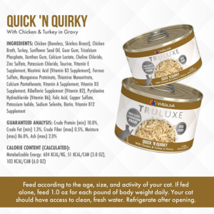 Weruva Truluxe Quick 'N Quirky With Chicken & Turkey In Gravy Canned Cat Food