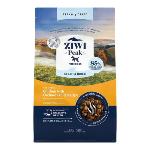 ZiwiPeak Chicken with Orchard Fruits Steam & Dried Dog Food