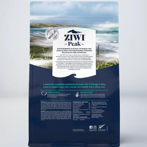 ZiwiPeak South Pacific Fish Recipe Steam & Dried Cat Food