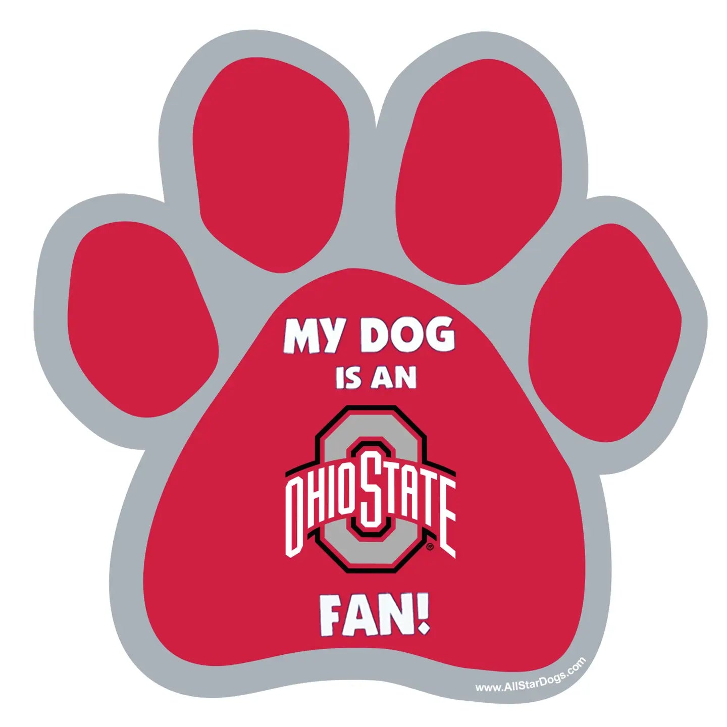 All Star Dogs Ohio State University Paw Car Magnet