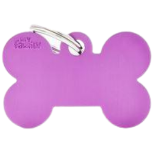 MyFamily Bone Tag Aluminum Purple - Mutts & Co.