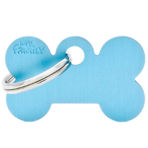 MyFamily Bone Tag Aluminum Light Blue - Mutts & Co.