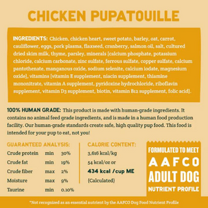 A Pup Above Friendly Grains Chicka Pupatouille Cubies Dog Food 2 lbs - Mutts & Co.