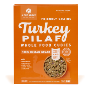 A Pup Above Friendly Grains Turkey Pilaf Cubies Dog Food 2 lbs - Mutts & Co.