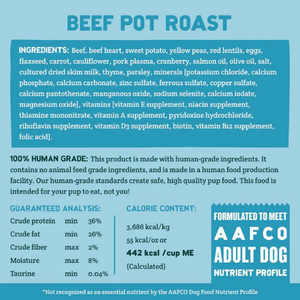 A Pup Above Grain-Free Beef Pot Roast Cubies Dog Food 2 lbs - Mutts & Co.