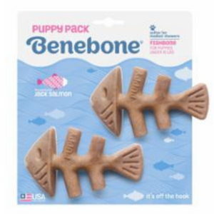 Benebone Puppy Pack Fishbone Chew Toy, 2 pack - Mutts & Co.