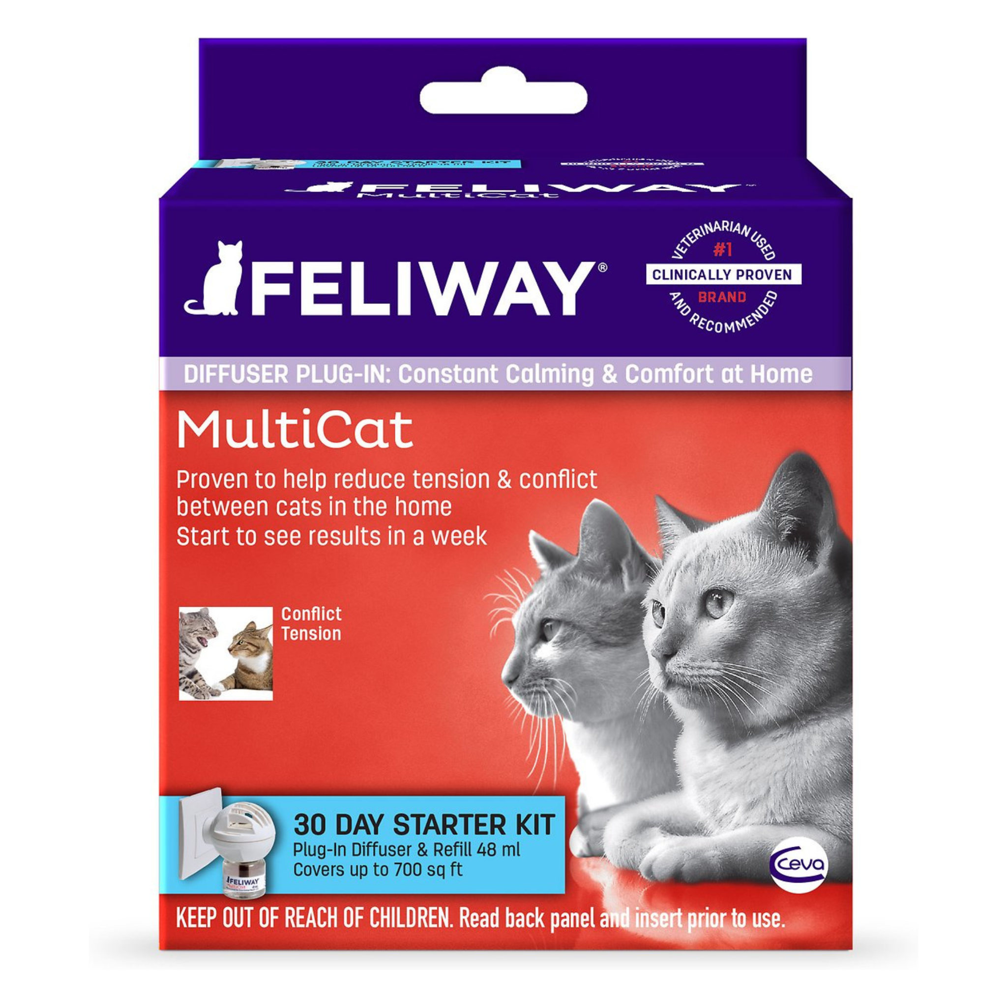 Feliway MultiCat 30 Day Starter Kit Calming Diffuser for Cats - Mutts & Co.