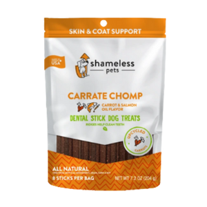 Shameless Pets Carrate Chomp Dental Sticks for Dogs, 7.2oz - Mutts & Co.