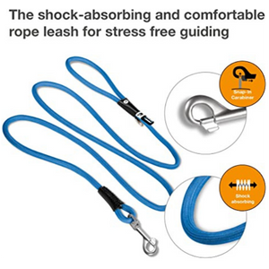 Curli Stretch Comfort Leash Blue - Mutts & Co.