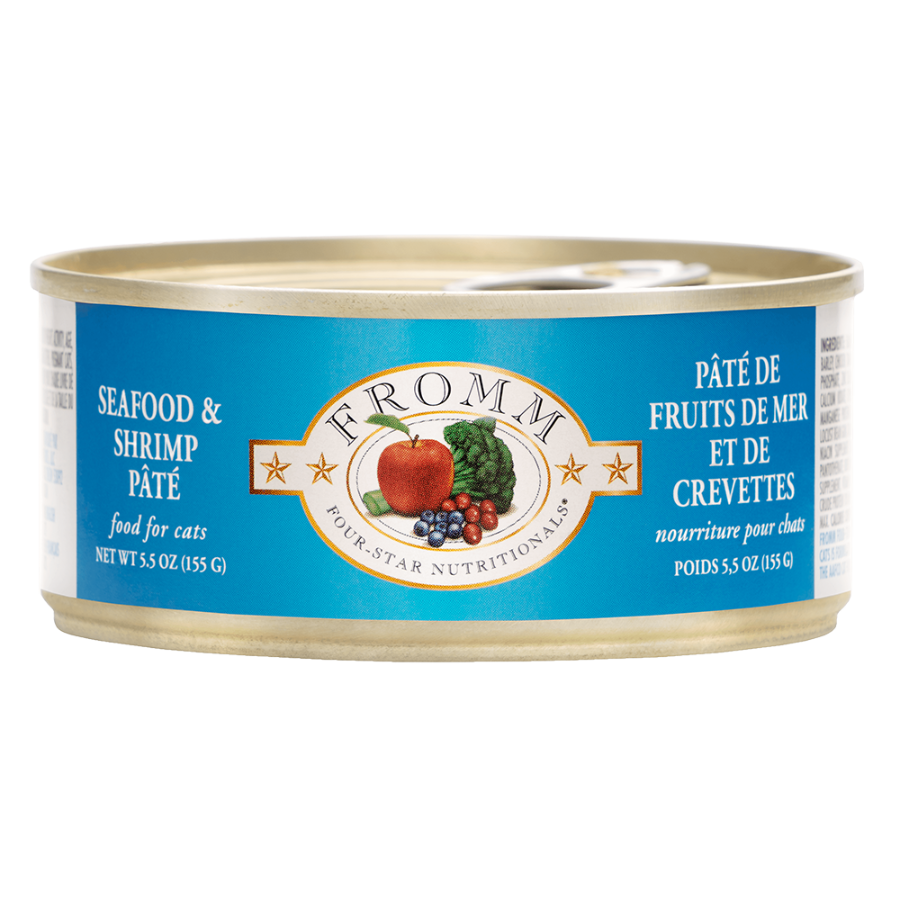 Fromm Four-Star Seafood & Shrimp Pate Canned Cat Food 5.5oz - Mutts & Co.