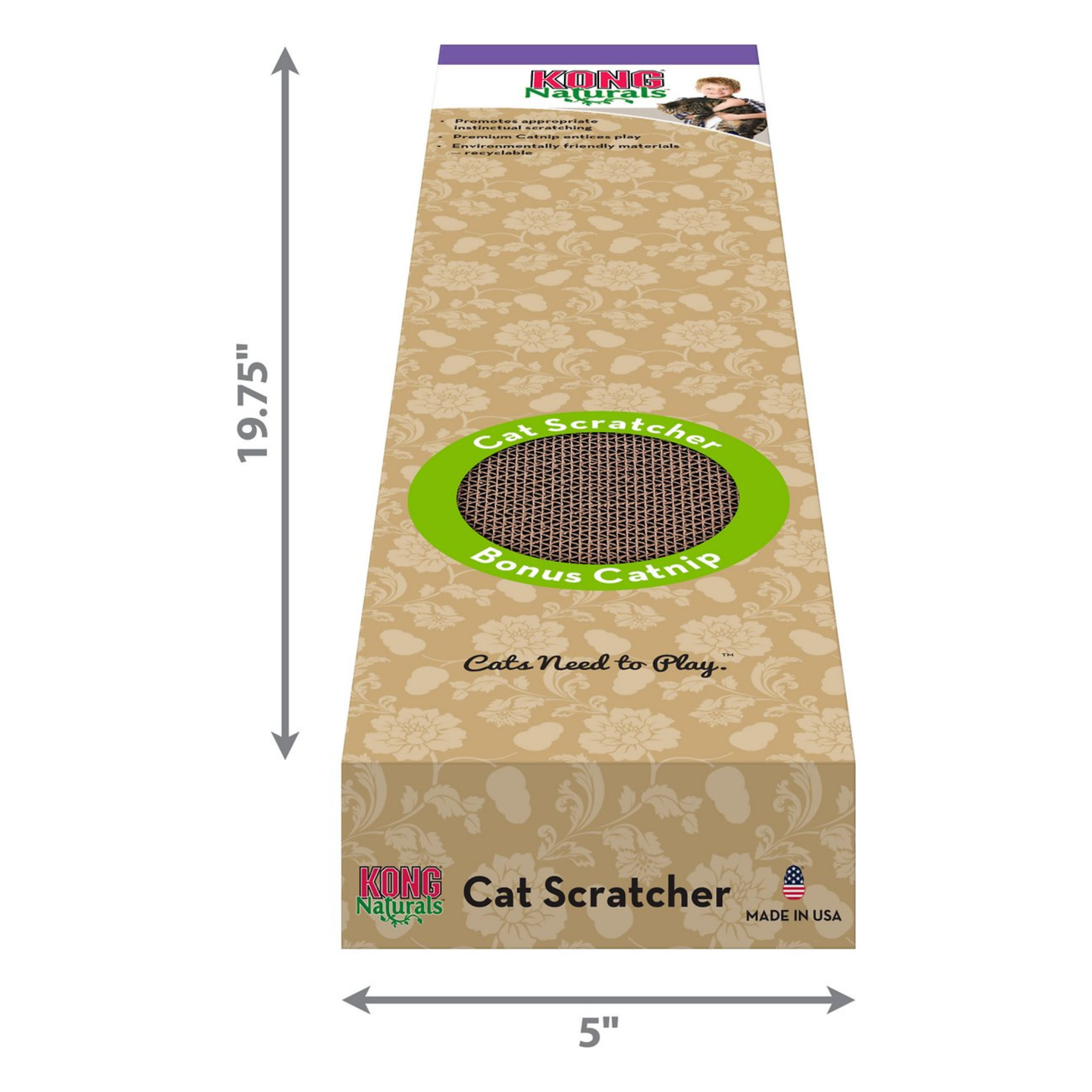 KONG Naturals Cat Scratcher, Single - Mutts & Co.