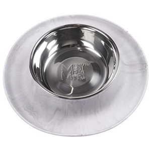 Messy Mutts Silicone Single Feeder Dog Bowl Marble - Mutts & Co.