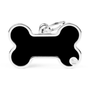 MyFamily Handmade Collection Bone Tag Black - Mutts & Co.