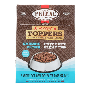 Primal Frozen Topper Butcher's Blend Sardine, 2 lb - Mutts & Co.