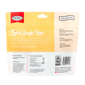 Primal Liver Laugh Love Pork Freeze-Dried  Dog Treats 1.5 oz - Mutts & Co.