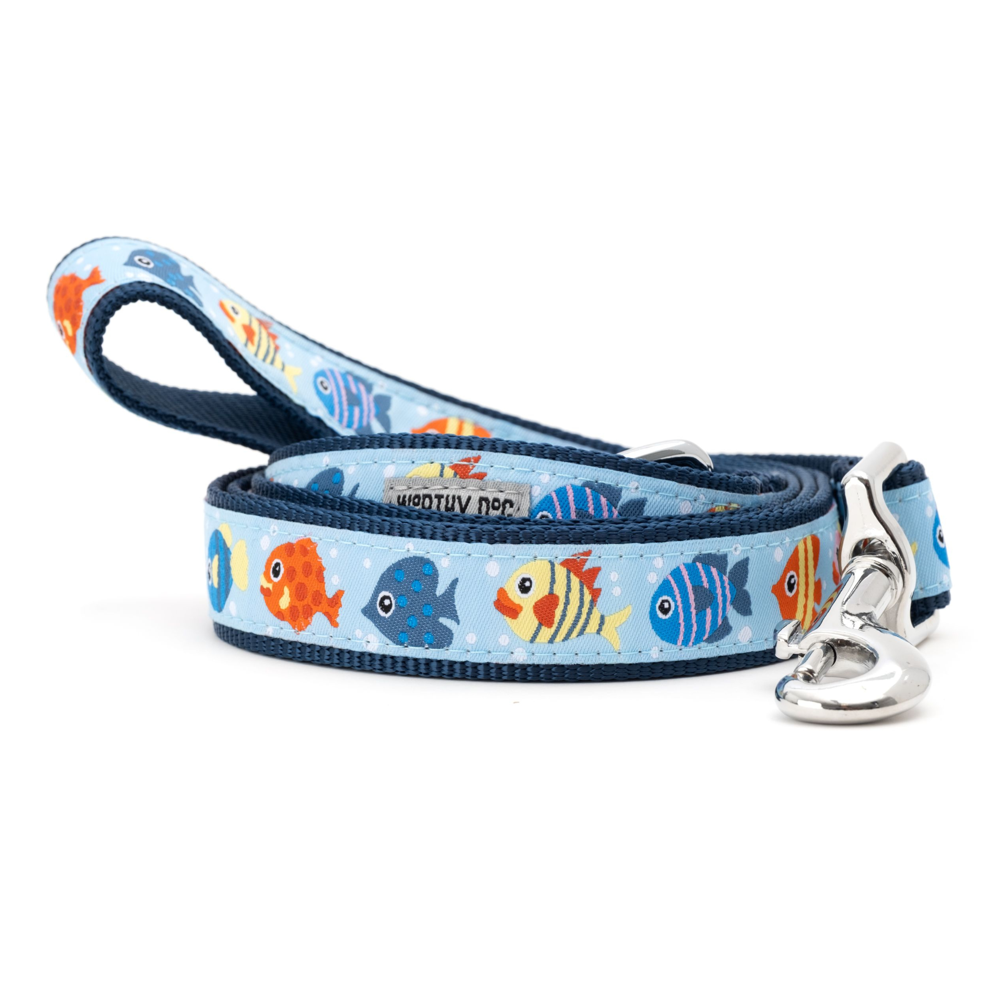 The Worthy Dog Fishy Blue Dog Lead - Mutts & Co.