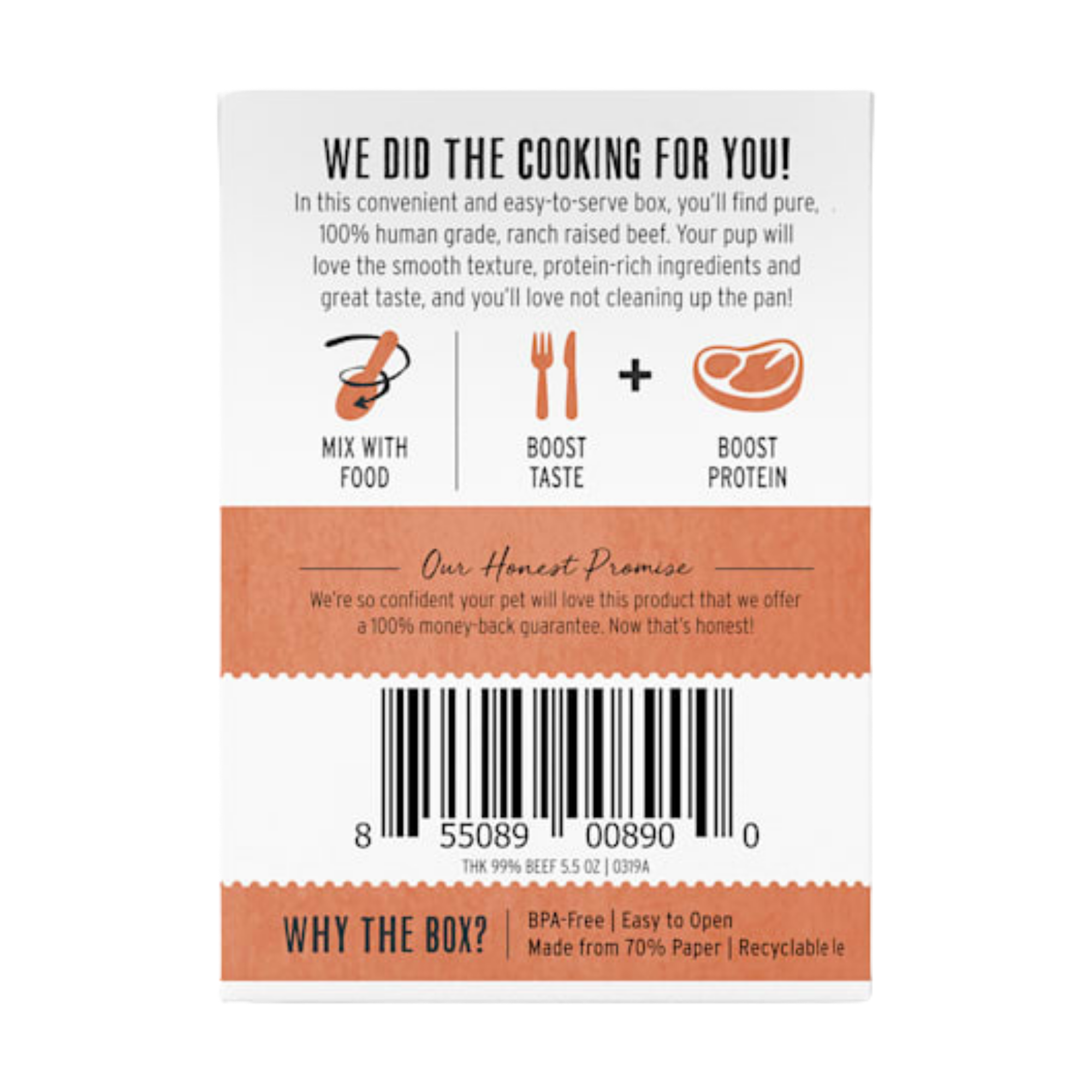 The Honest Kitchen Meal Boosters 99% Beef For Dogs, 5-oz jar - Mutts & Co.