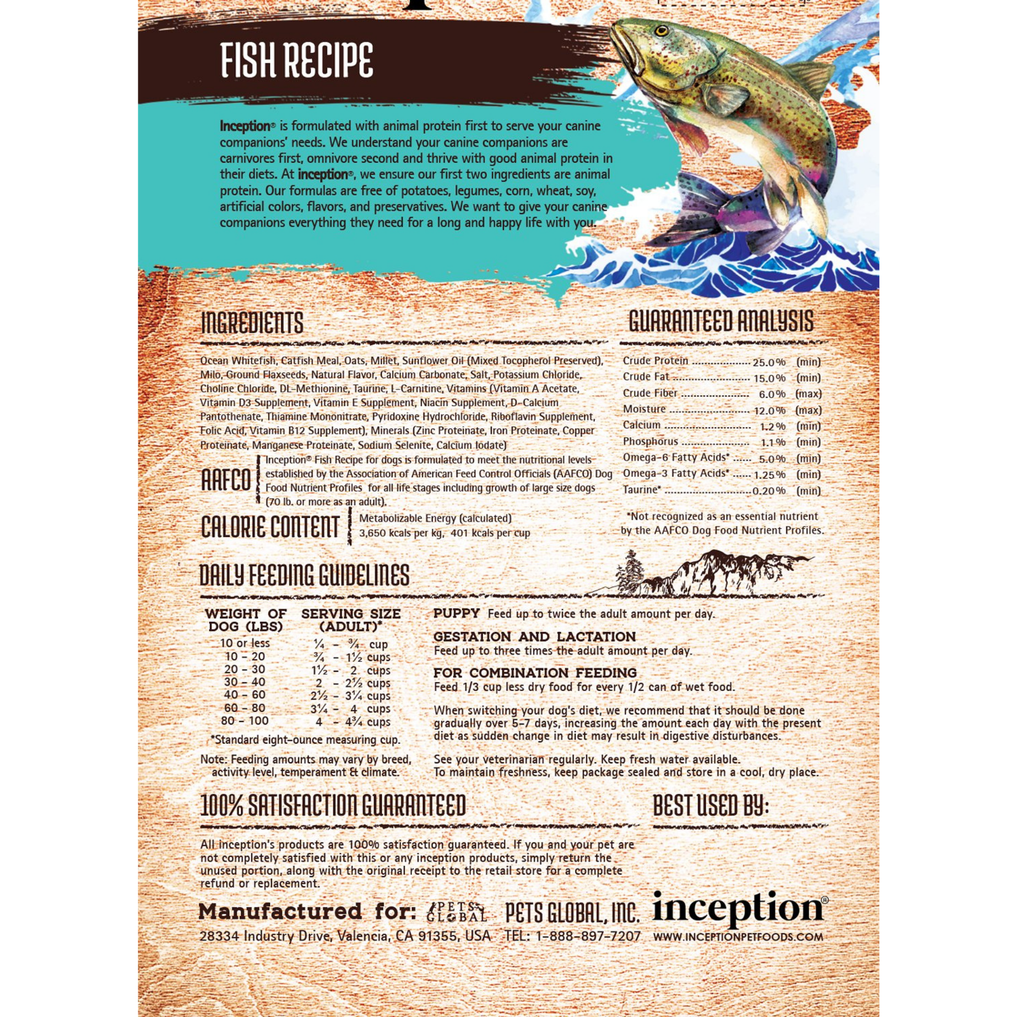 Inception Fish Recipe Dog Food - Mutts & Co.