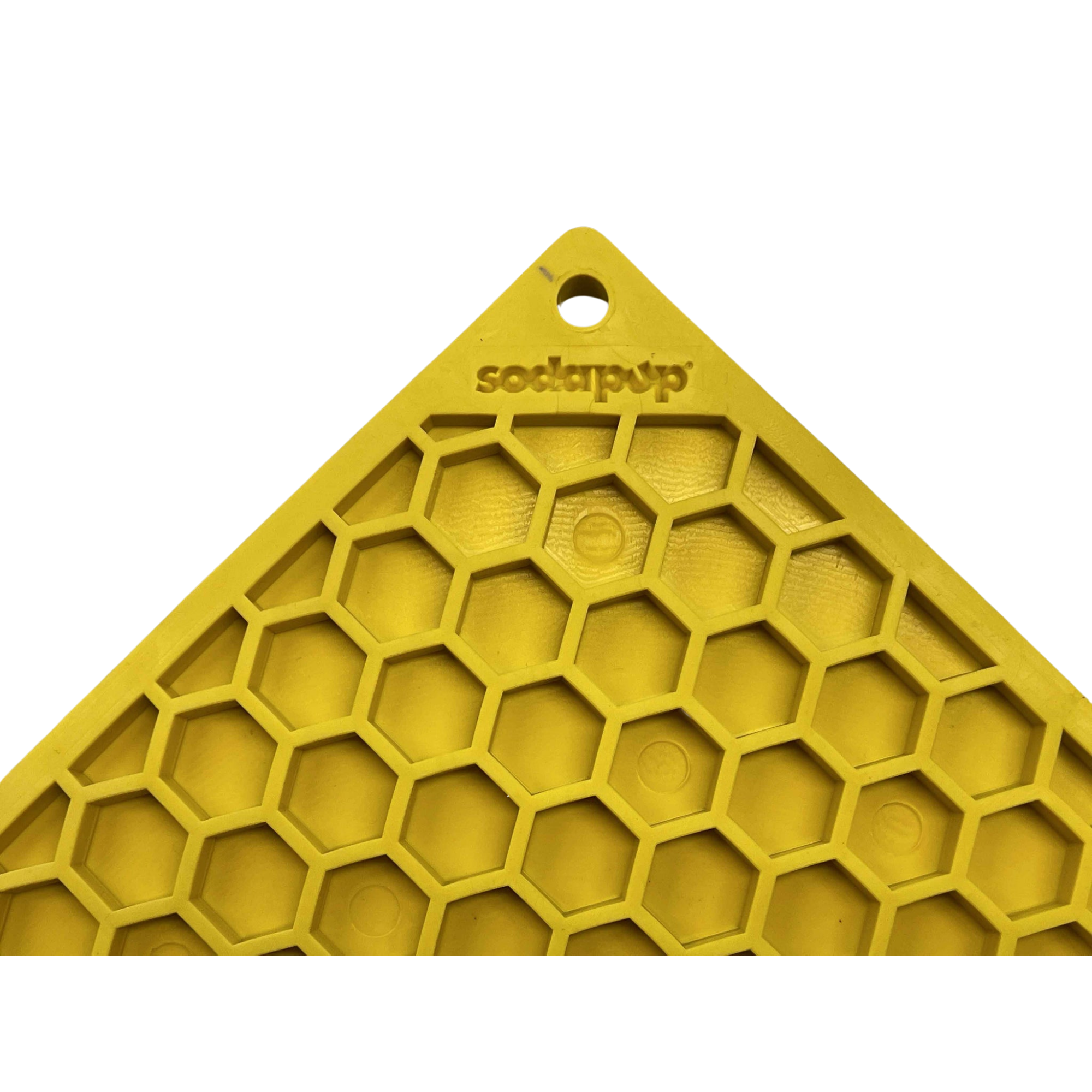 SodaPup Enriching Lick Mat Honeycomb Yellow - Mutts & Co.