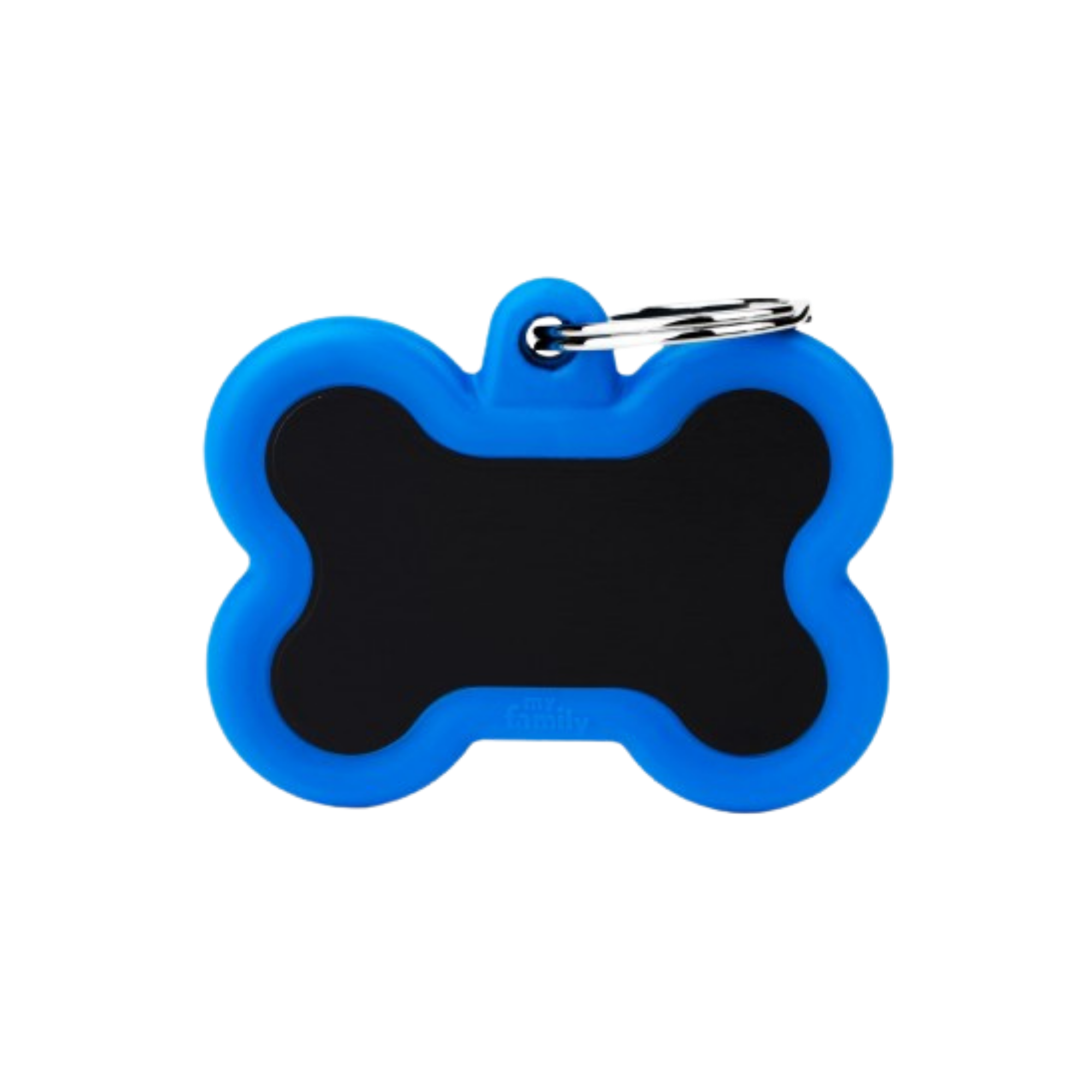 MyFamily Bone Hushtag Aluminum Black Bone & Rubber Blue - Mutts & Co.