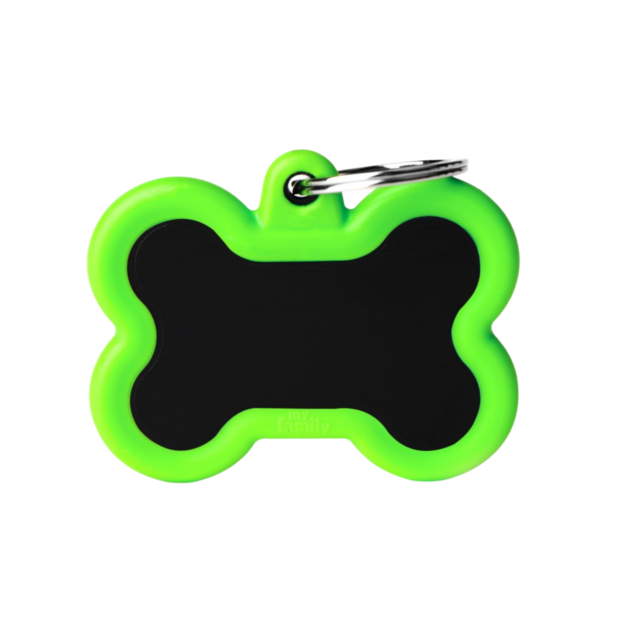 MyFamily Bone Hushtag Aluminum Black Bone & Rubber Green - Mutts & Co.