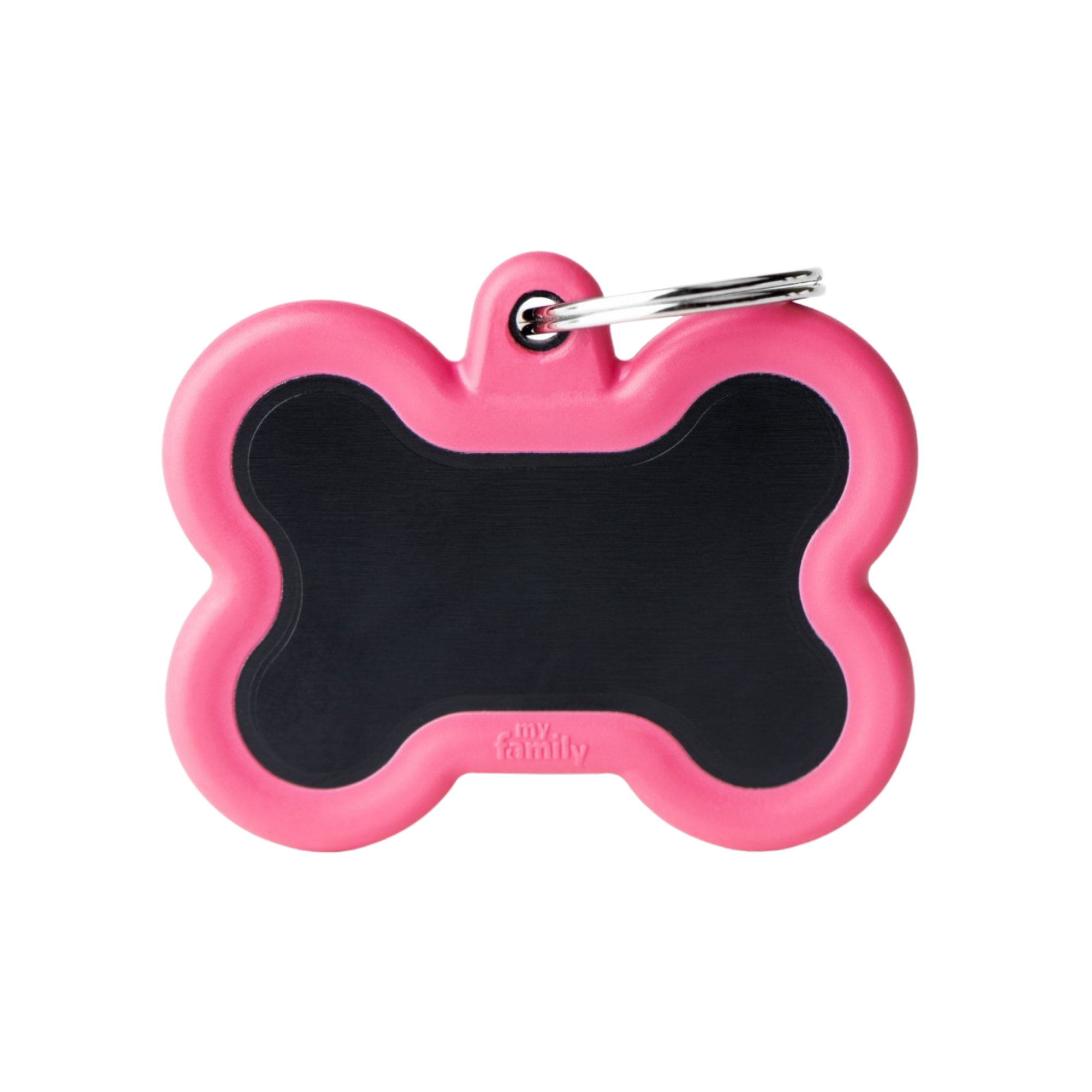 MyFamily Bone Hushtag Aluminum Black Bone & Rubber Pink - Mutts & Co.