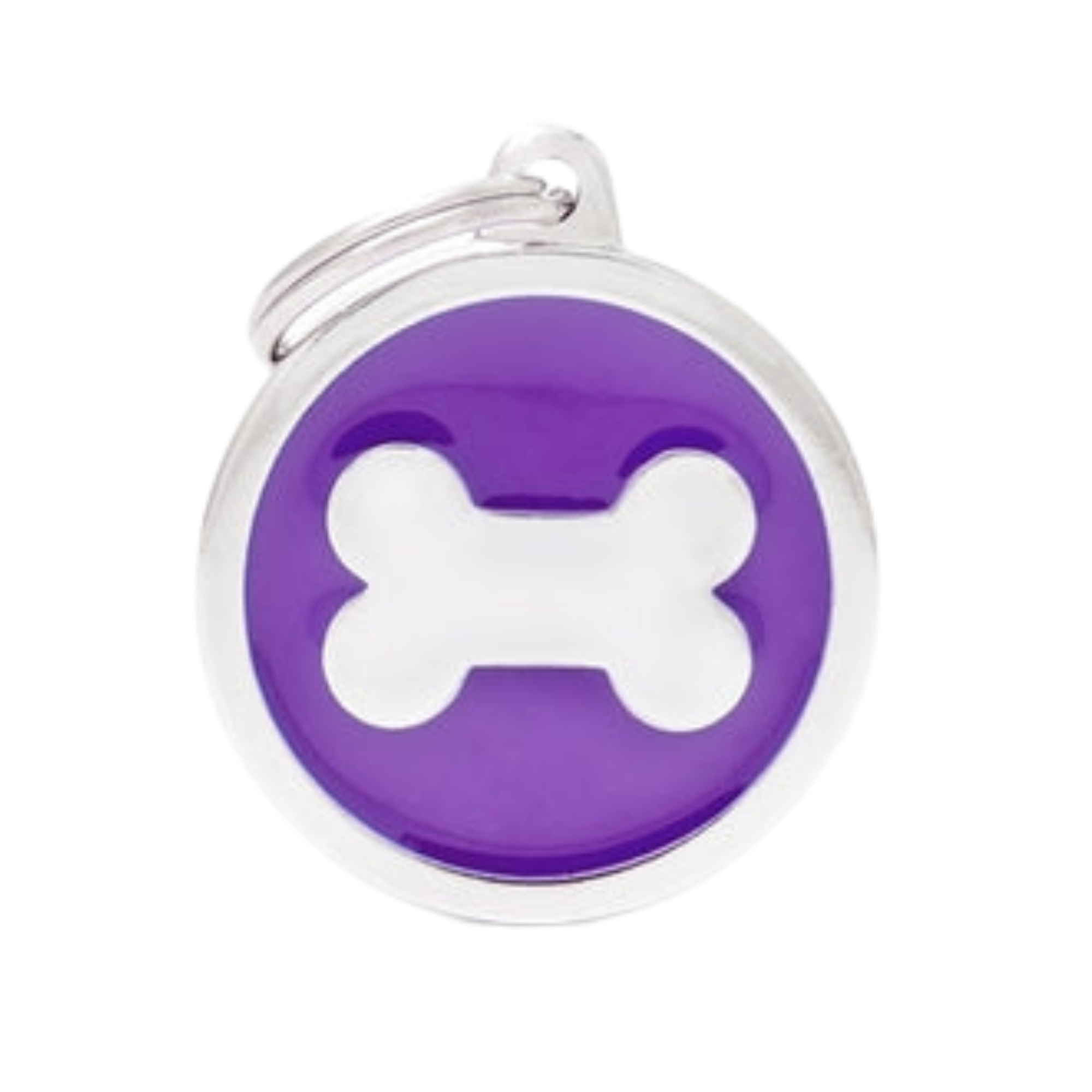 MyFamily Circle Bone Tag Purple - Mutts & Co.