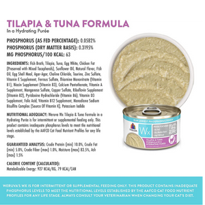 Weruva Cat WX Phos Focused Tilapia & Tuna Puree Canned Cat Food - Mutts & Co.