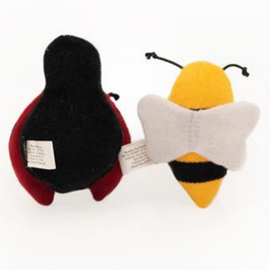 ZippyClaws 2-Pack Catnip Ladybug & Bee Cat Toys - Mutts & Co.