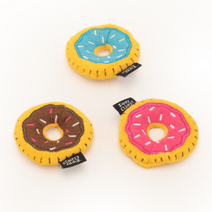 ZippyClaws Catnip Mini Donutz Cat Toy, 3 piece - Mutts & Co.