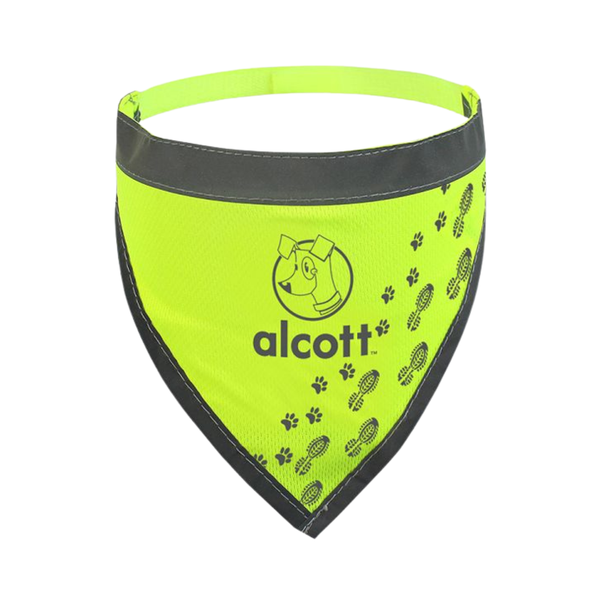 Alcott Visibility Dog Bandana Neon Yellow - Mutts & Co.