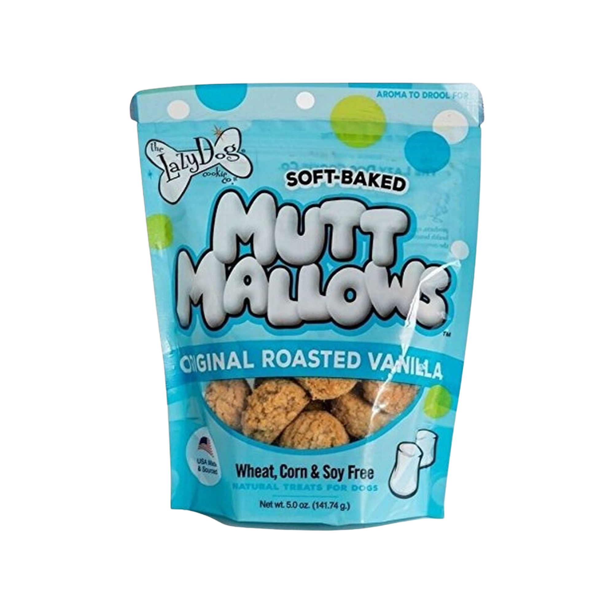 The Lazy Dog Cookie Company Roasted Vanilla Mutt Mallows Treats, 5 oz - Mutts & Co.