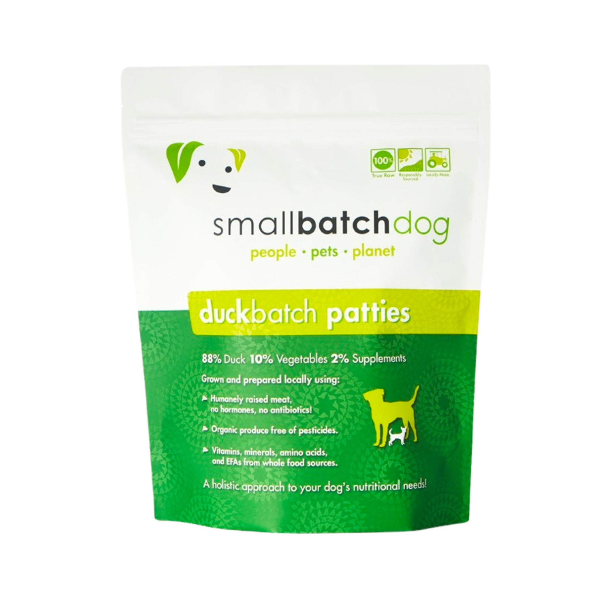 Small Batch Duck Frozen Raw Dog Food Patties, 18 lbs - Mutts & Co.