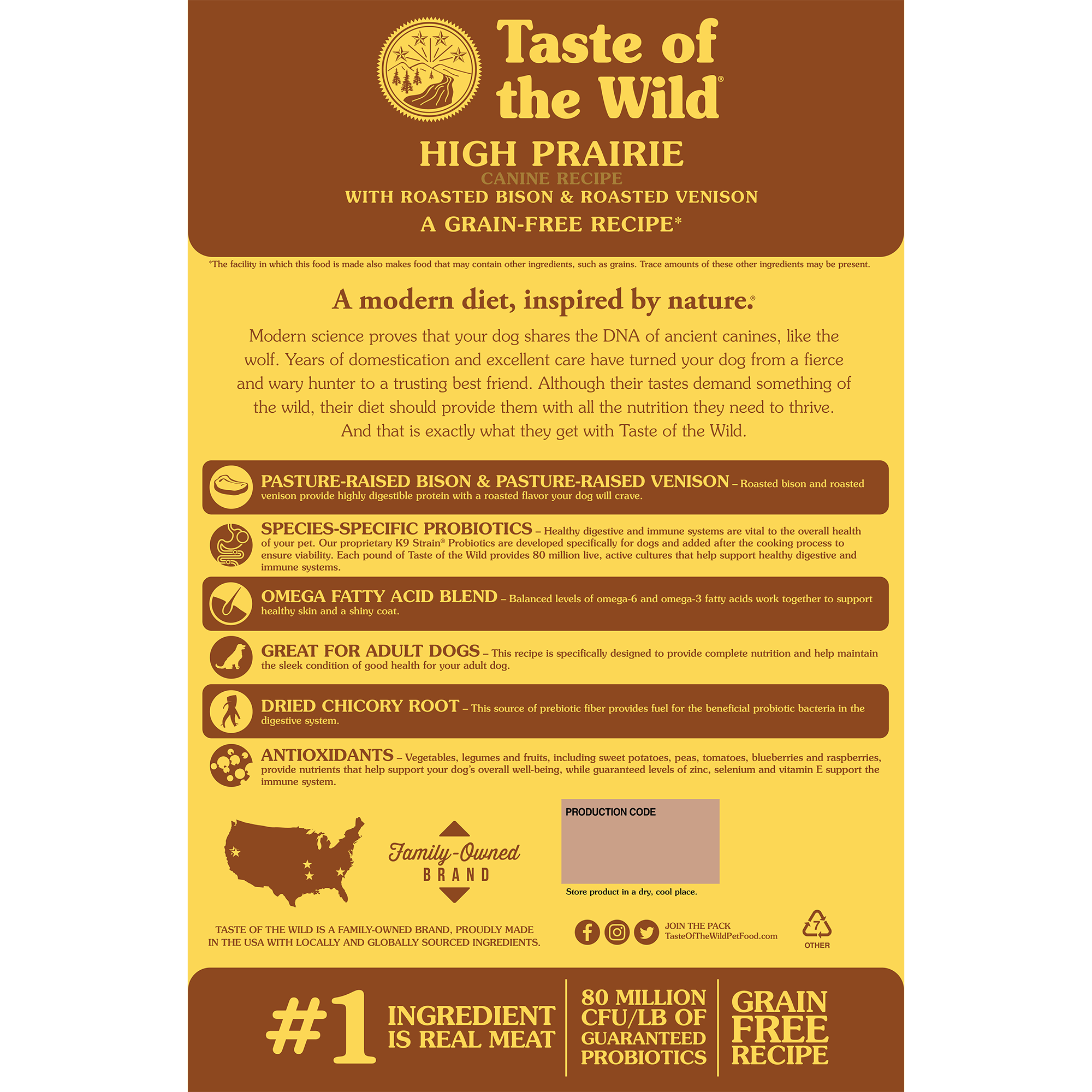 Taste Of The Wild High Prairie Grain-Free Dog Food - Mutts & Co.