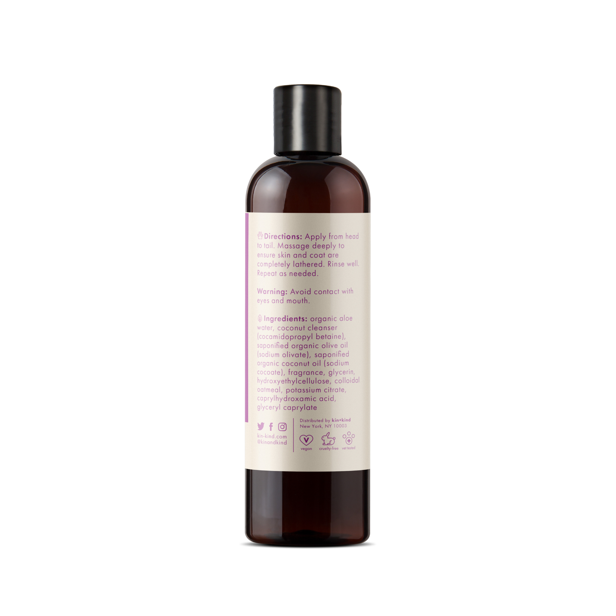 Kin+Kind Itchy Dog Organics Fig & Cedar Natural Shampoo, 12 oz - Mutts & Co.