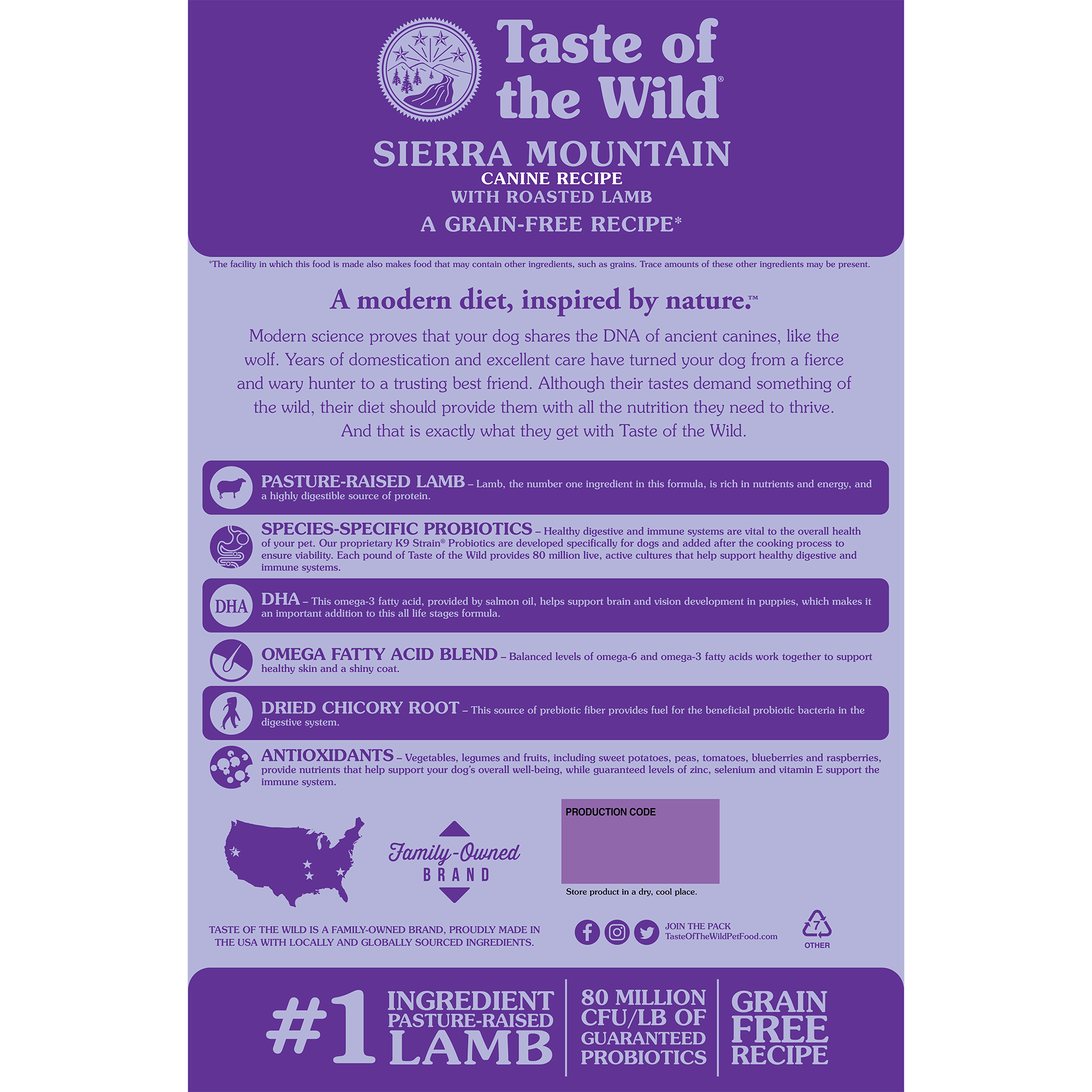 Taste Of The Wild Sierra Mountain Grain-Free Dog Food - Mutts & Co.