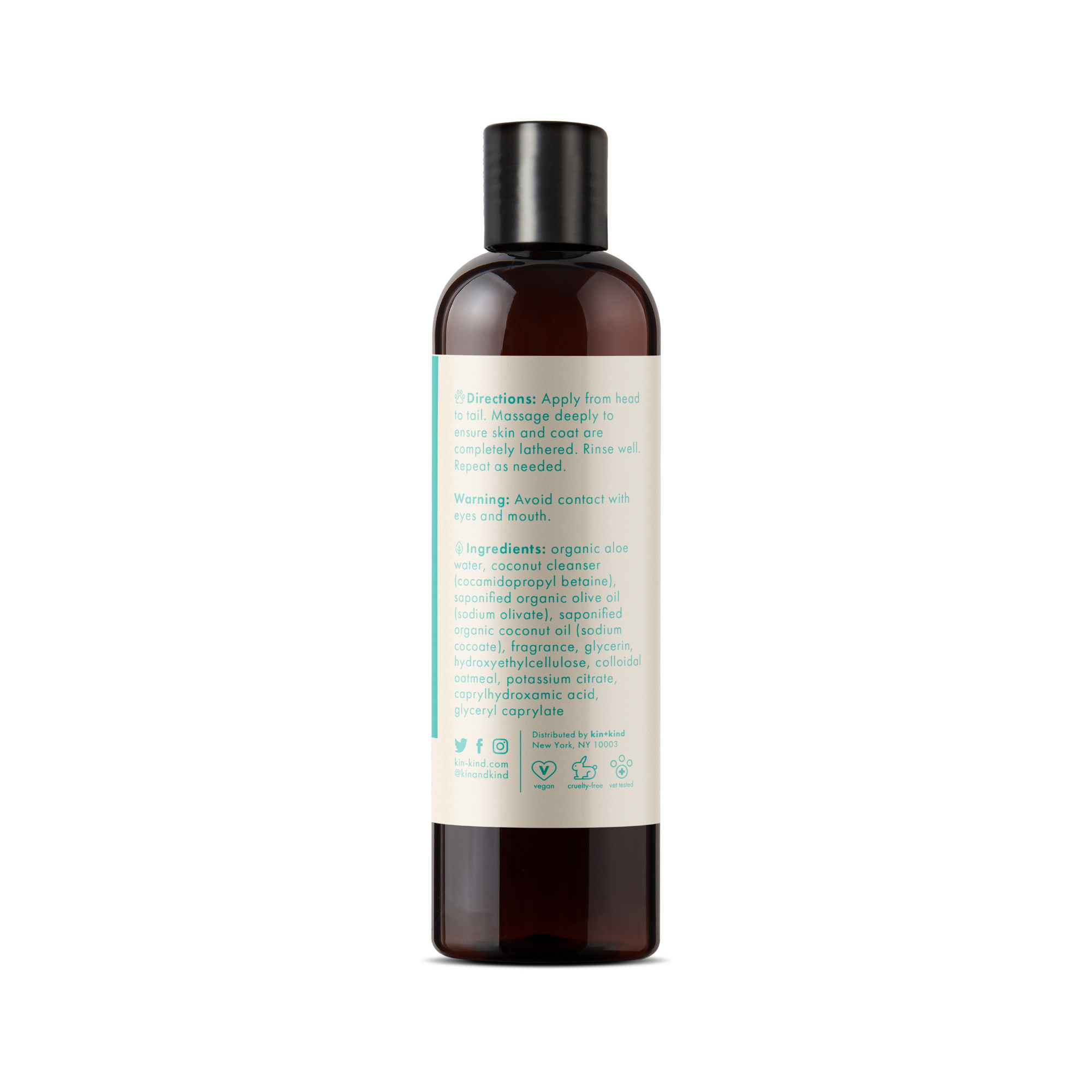 Kin + Kind Itchy Dog Organics Jasmine & Lily Natural Shampoo, 12 oz - Mutts & Co.