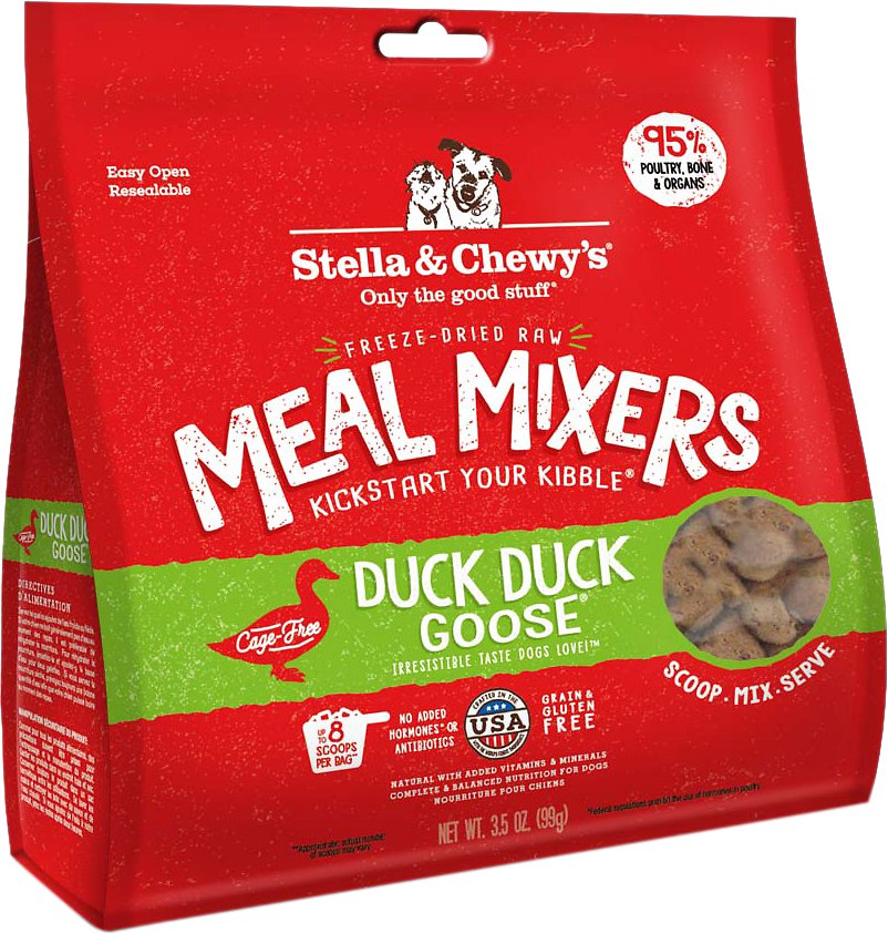 Stella & Chewy's Meal Mixers Duck Duck Goose Freeze-Dried Dog Food Topper - Mutts & Co.